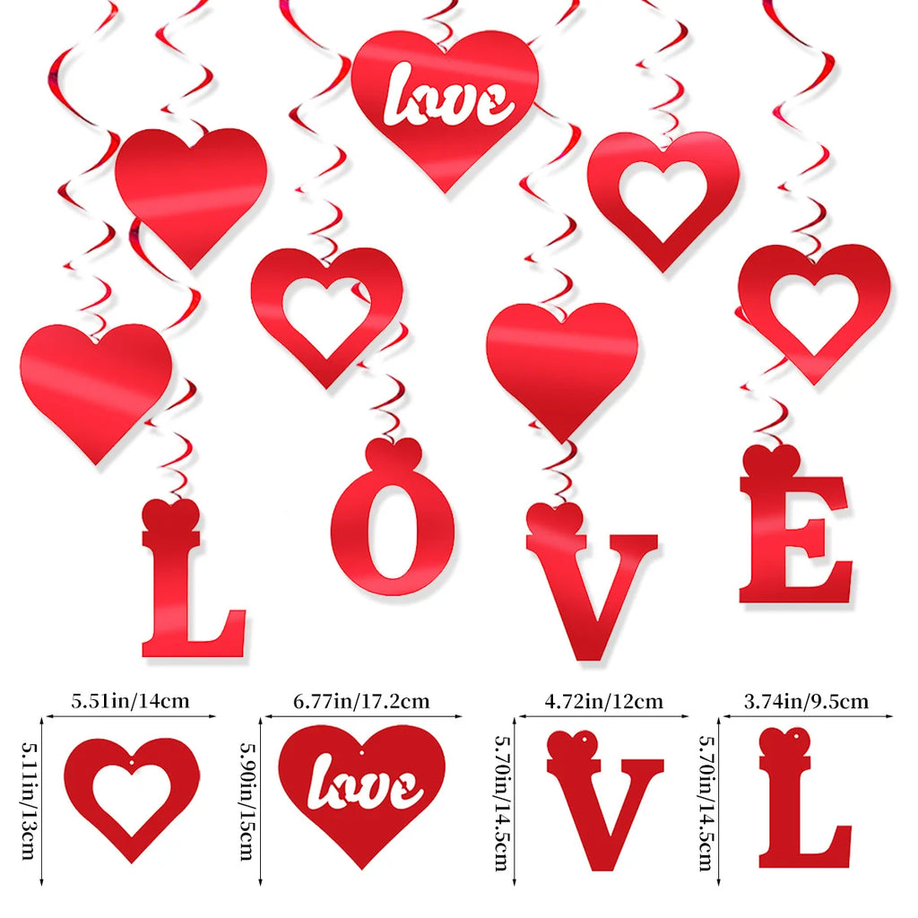 Love Heart Spiral Garland