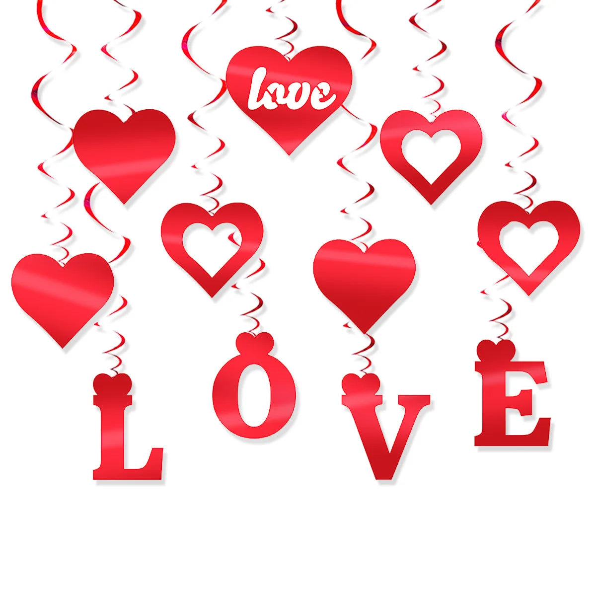 Love Heart Spiral Garland