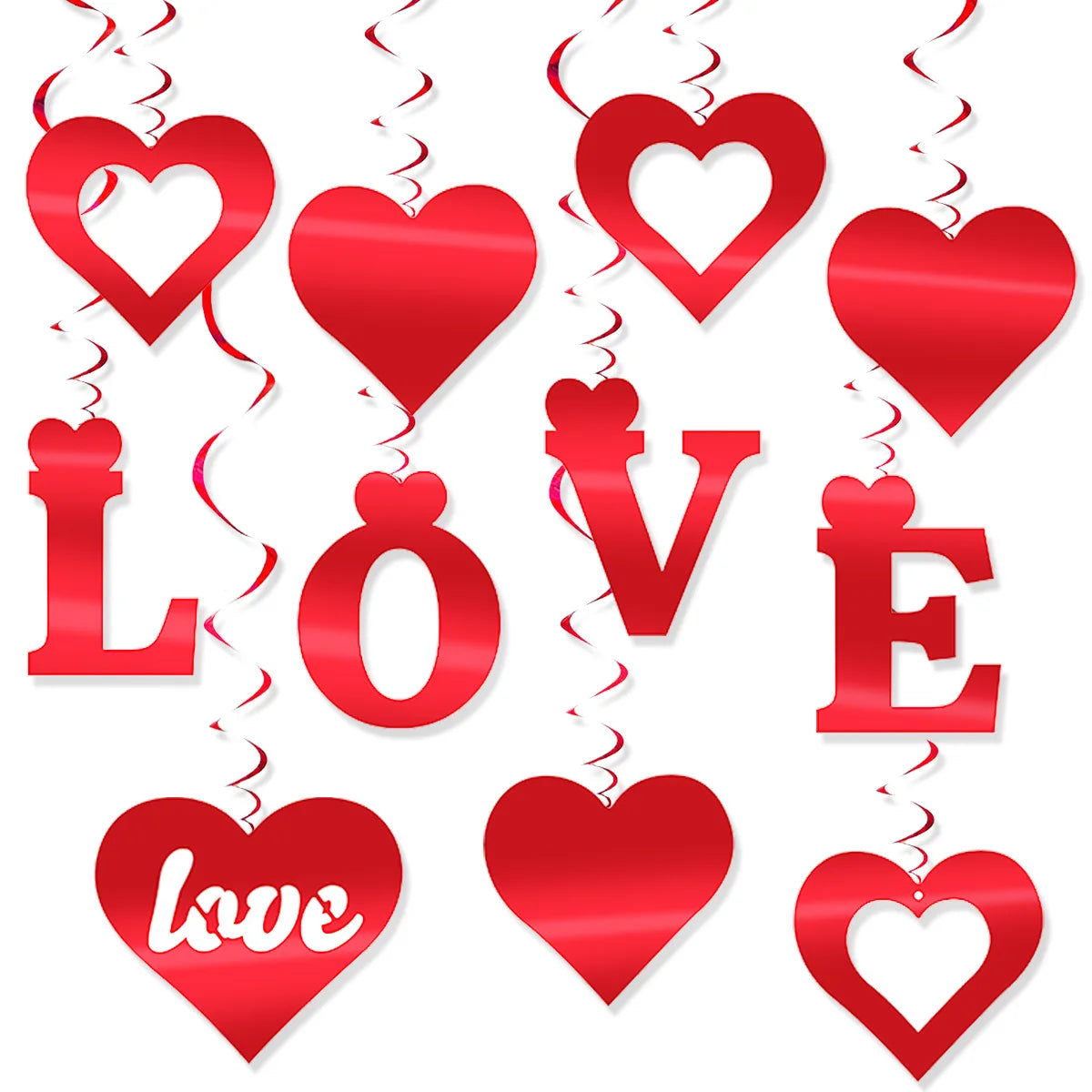 Love Heart Spiral Garland